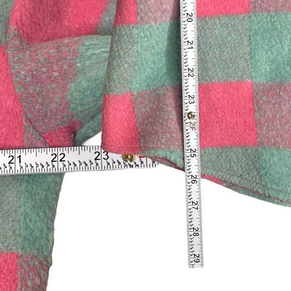 Pink Buffalo Plaid Shacket Shirt Jacket Womens Med Gorpcore Softgirl Cottagecore - Picture 6 of 9